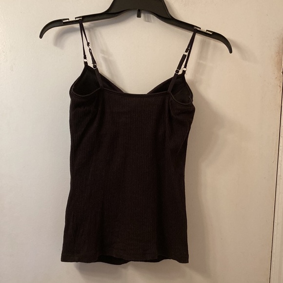 Frame black ribbed tank top with built-in bra - Picture 5 of 7